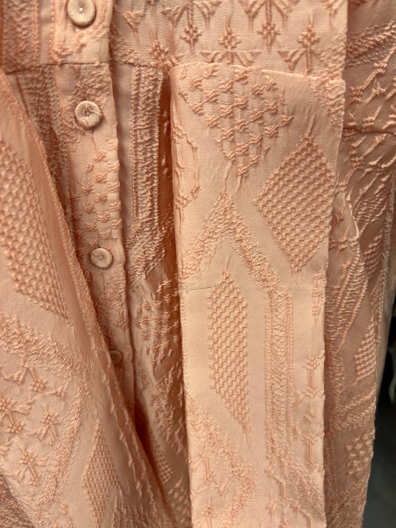 Load image into Gallery viewer, Rimini Dress Blush Geometric Cloqué ARCHIVE SALE
