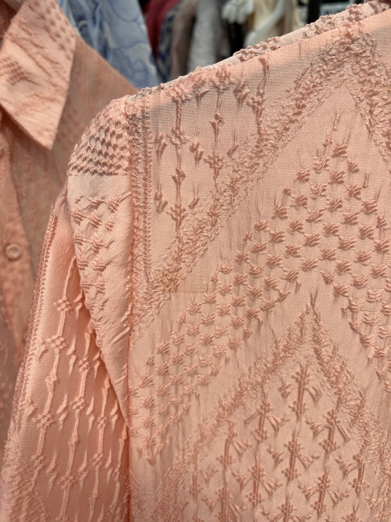 Load image into Gallery viewer, Rimini Dress Blush Geometric Cloqué ARCHIVE SALE