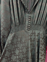 Load image into Gallery viewer, Gabriella Dress Geometric Jacquard Forest - ARCHIVE SALE