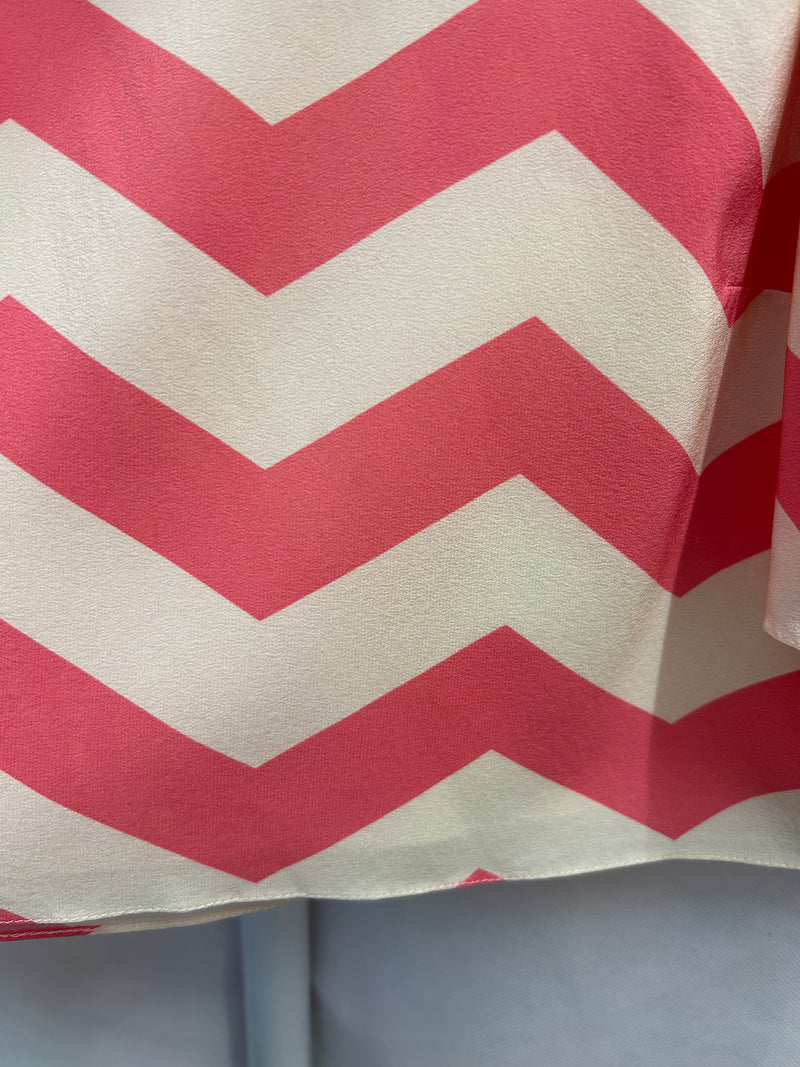 Load image into Gallery viewer, Palm Beach Clara Top Pink Chevron Silk - ARCHIVE SALE