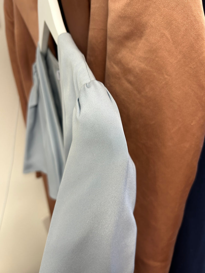 Load image into Gallery viewer, Paige Dress Breeze Blue Silk Cady - ARCHIVE SALE