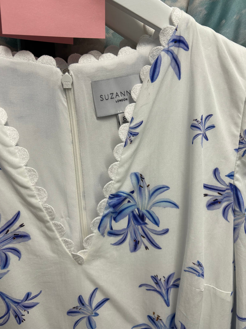 Load image into Gallery viewer, Valletta Dress Agapanthus Cotton x Rachel Levy - ARCHIVE SALE