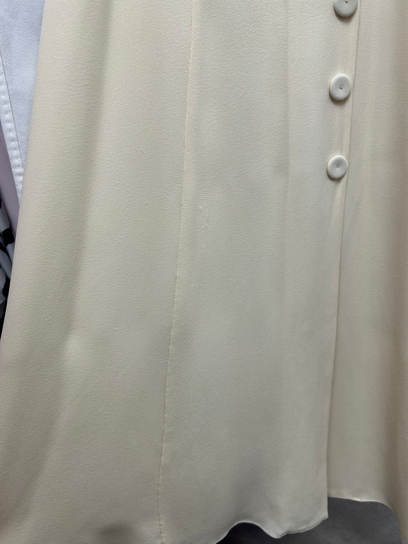 Load image into Gallery viewer, Florence Cape Dress Silk Crepe Vanilla - ARCHIVE SALE