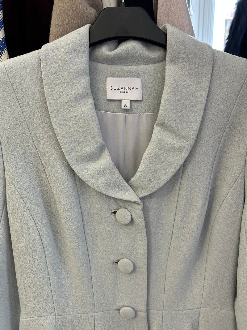 Load image into Gallery viewer, Boston Formal Coat Dress Eucalyptus Wool Crepe - ARCHIVE SALE