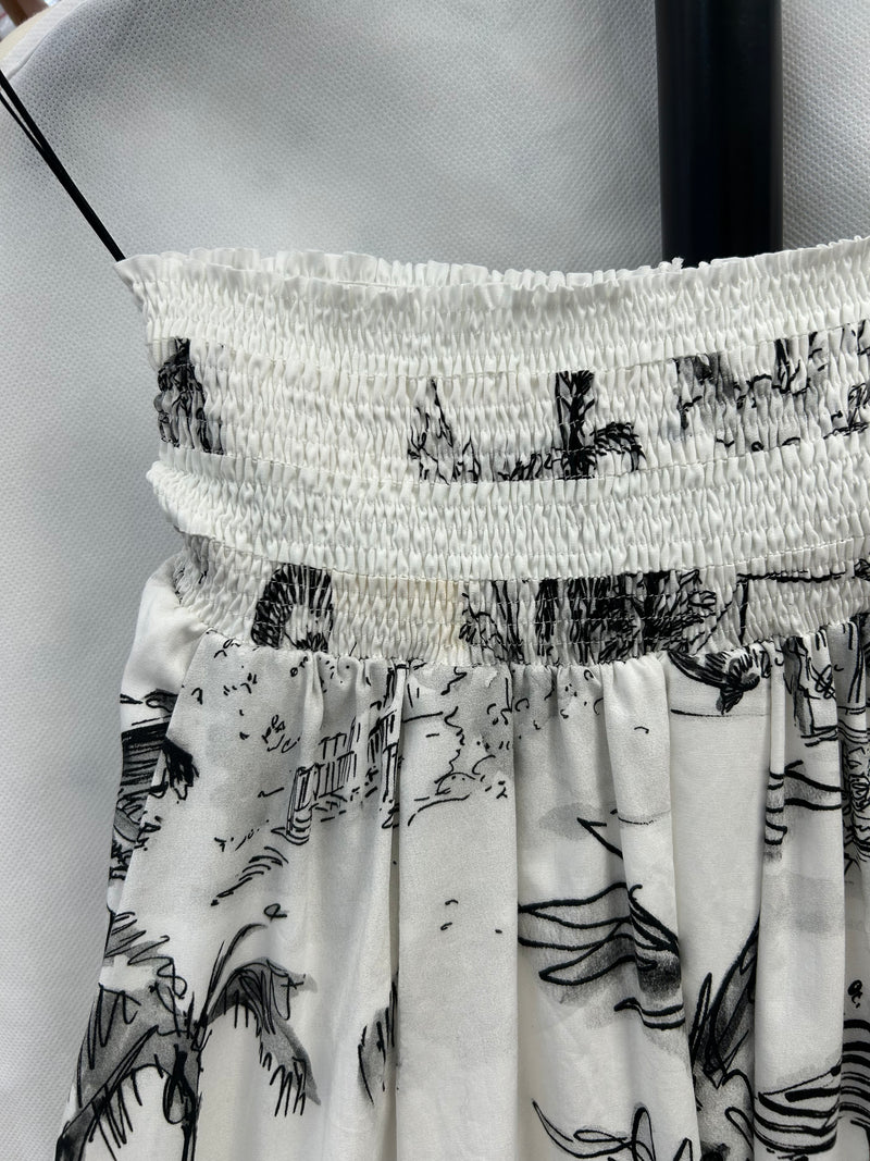 Load image into Gallery viewer, Bahamas Print Cotton Skirt ARCHIVE SALE