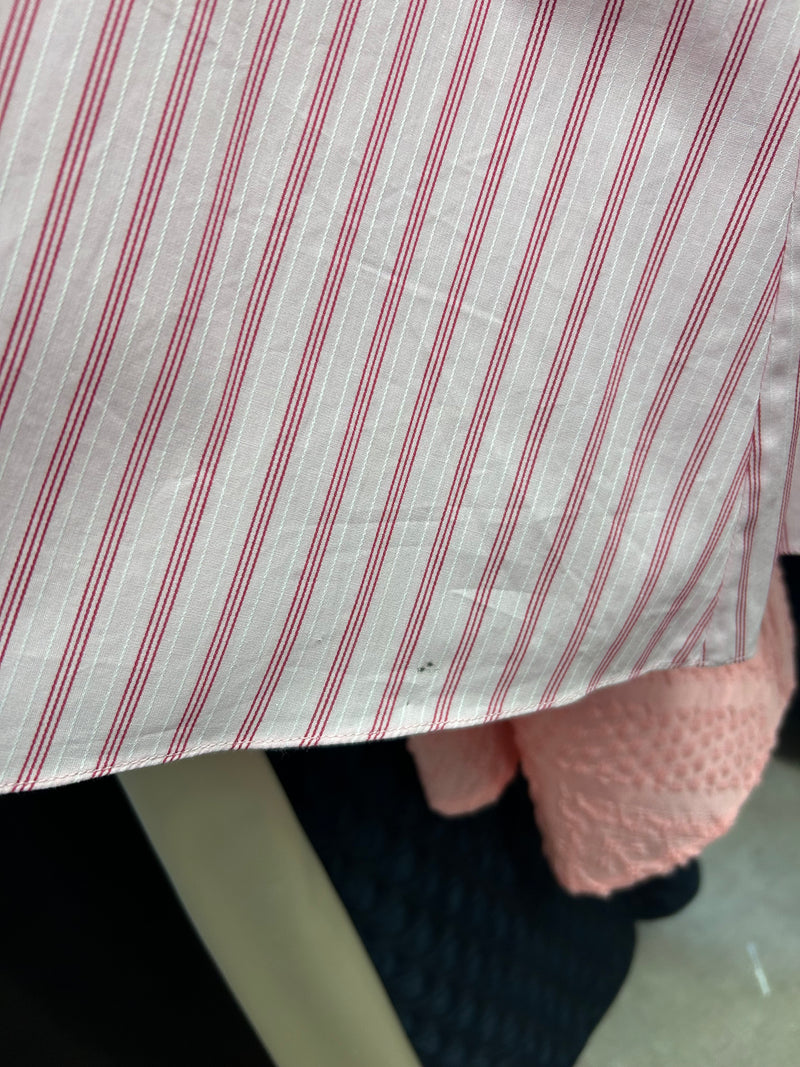 Load image into Gallery viewer, Priscilla 25 Striped Summer Shirt Dress Raspberry - ARCHIVE SALE