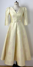 Load image into Gallery viewer, Evelyn Dress Yellow Dandelion Jacquard - ARCHIVE SALE