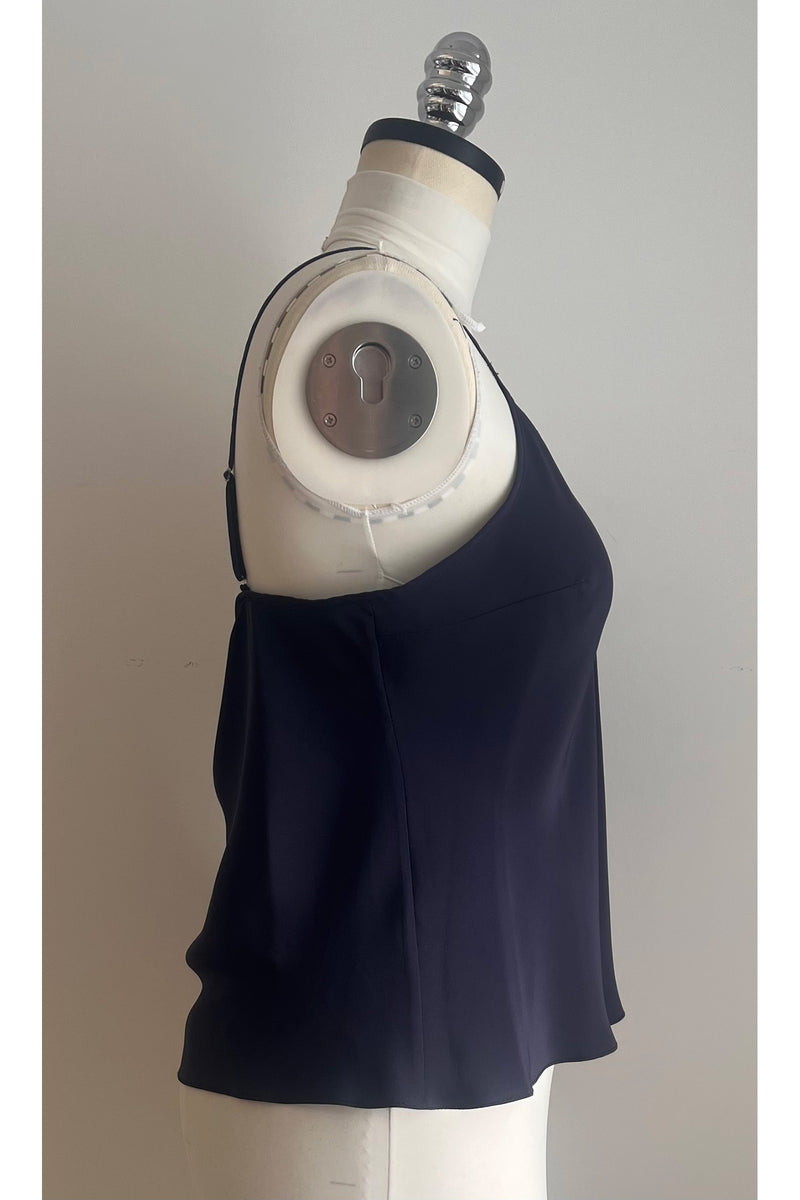Load image into Gallery viewer, Silk Strappy Camisole Navy ARCHIVE SALE