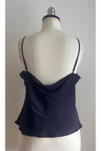 Load image into Gallery viewer, Silk Strappy Camisole Navy ARCHIVE SALE