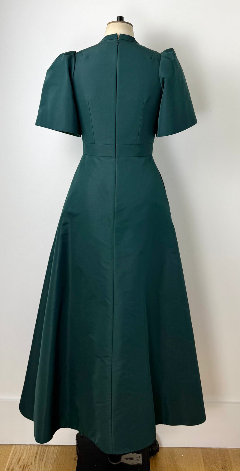 Load image into Gallery viewer, Delphine Dress Forest Green Faille - ARCHIVE SALE