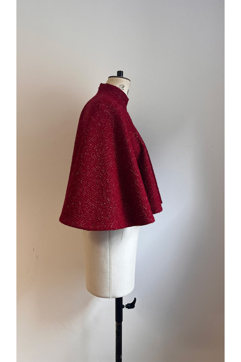 Load image into Gallery viewer, Cape Metallic Tweed Red ARCHIVE SALE