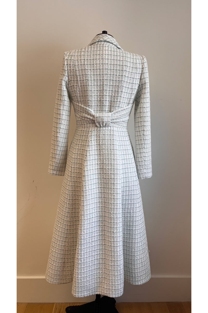 Load image into Gallery viewer, Boston Coat Dress Eucalyptus Tweed - ARCHIVE SALE