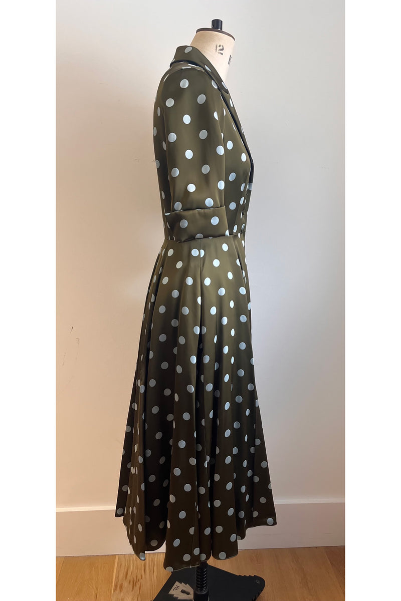 Load image into Gallery viewer, Edith Polka Dot Shirt Dress ARCHIVE SALE