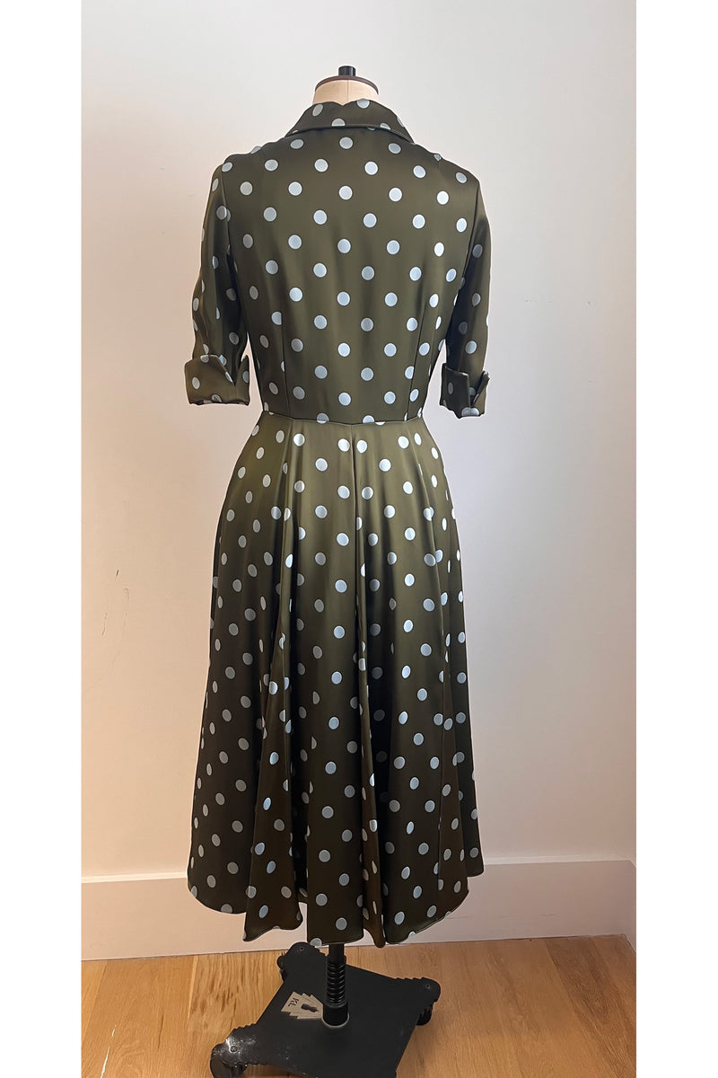 Load image into Gallery viewer, Edith Polka Dot Shirt Dress ARCHIVE SALE
