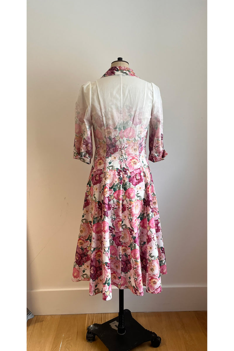 Load image into Gallery viewer, Ombre Floral Cotton Shirt Dress ARCHIVE SALE