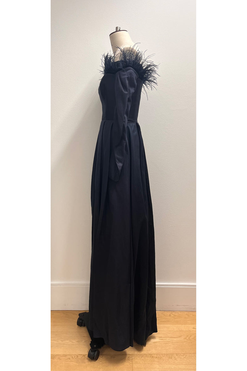 Load image into Gallery viewer, Feather Zoe Gown Navy ARCHIVE SALE