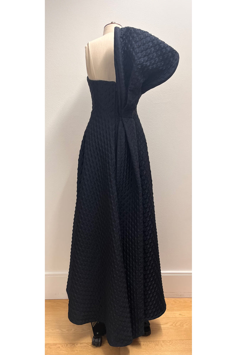 Load image into Gallery viewer, Sculpted Bow Couture Gown Navy ARCHIVE SALE