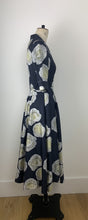 Load image into Gallery viewer, Edith bright navy Rose Cotton Shirt Dress ARCHIVE SALE