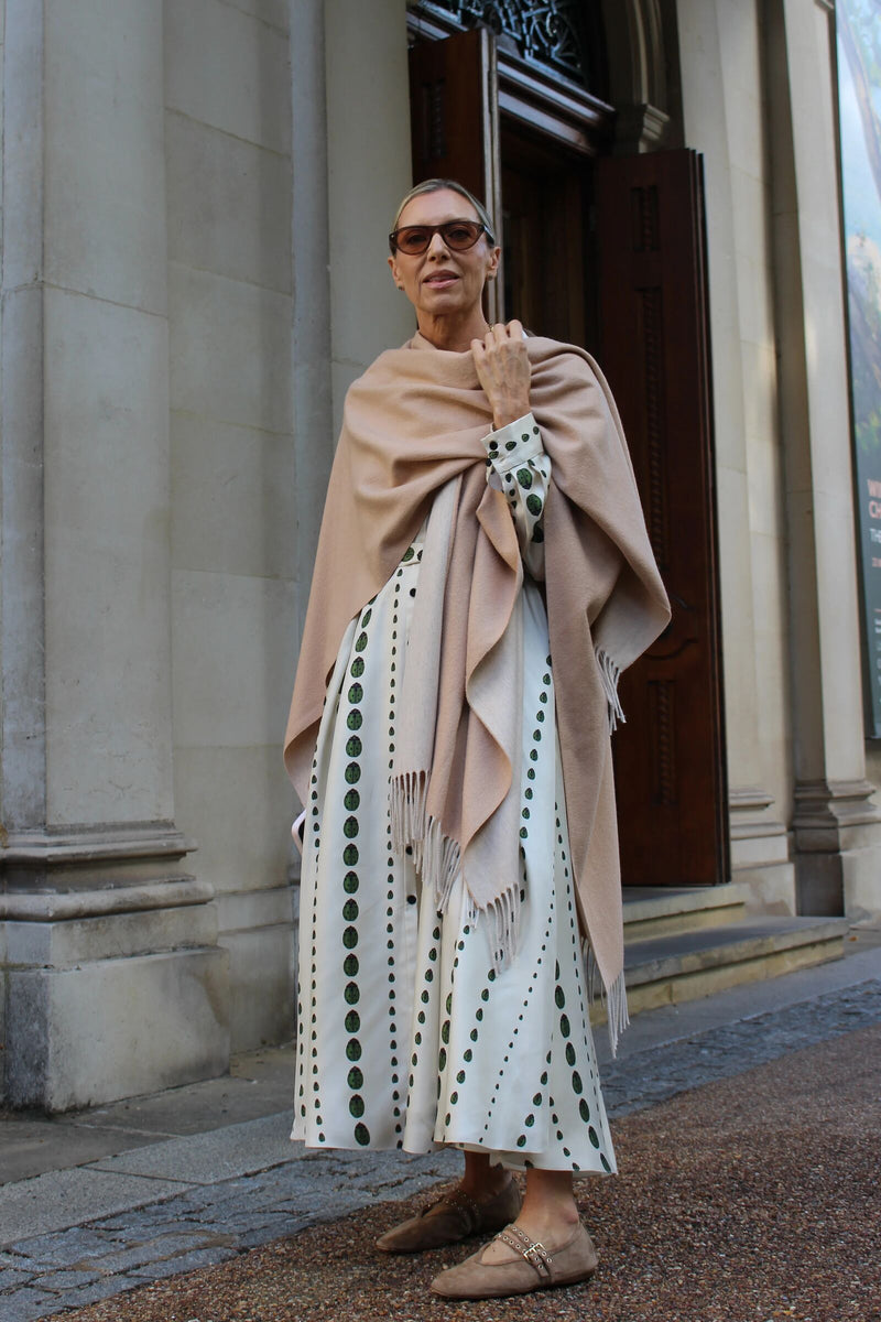 Load image into Gallery viewer, Cashmere and Virgin Wool fringed Poncho