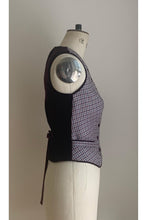 Load image into Gallery viewer, Waistcoat Houndstooth Tweed High Neckline ARCHIVE SALE