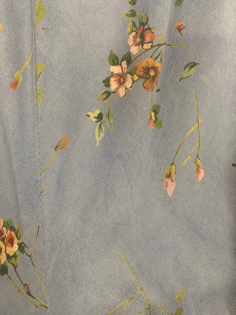 Load image into Gallery viewer, Gabriella Silk Tea Dress Meadow Floral Blue - ARCHIVE SALE