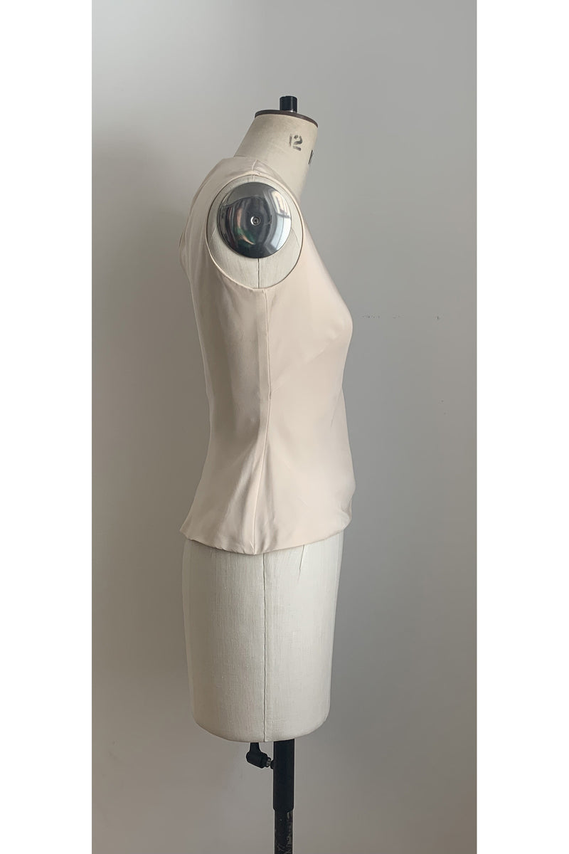 Load image into Gallery viewer, Hight Neck Silk Camisole Nude ARCHIVE SALE