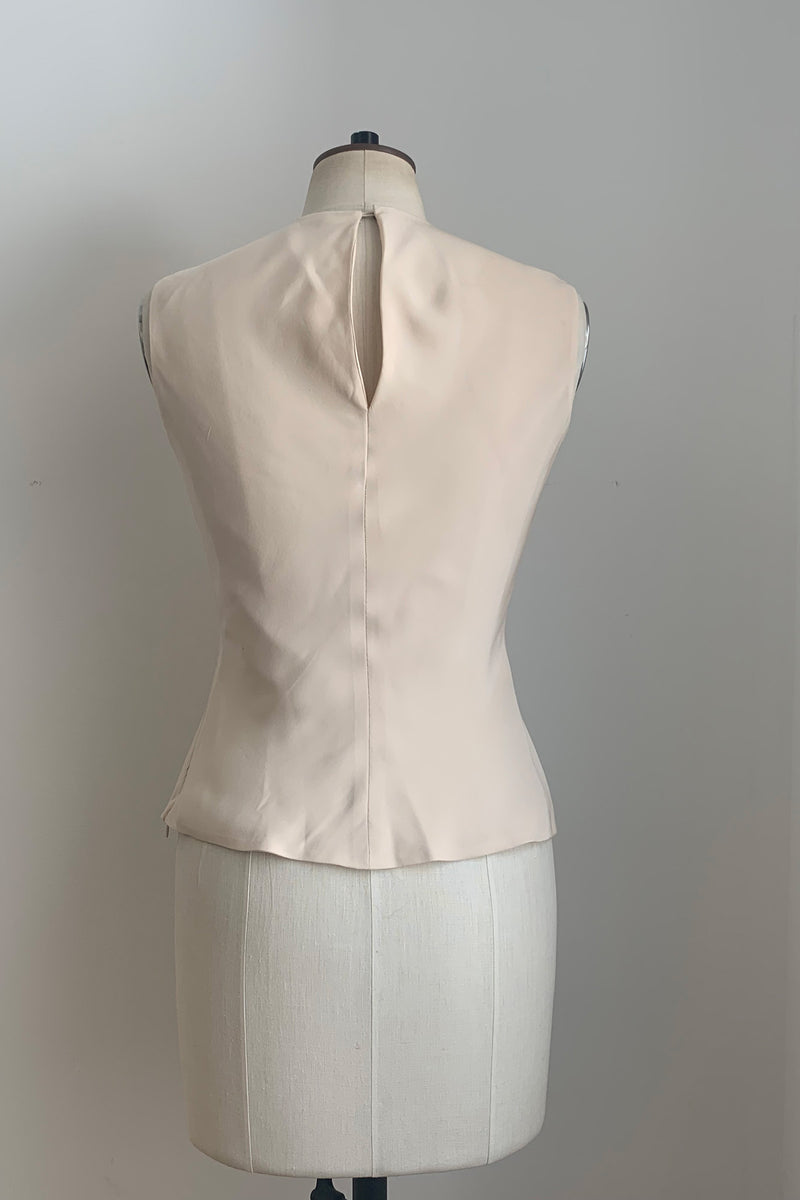 Load image into Gallery viewer, Hight Neck Silk Camisole Nude ARCHIVE SALE