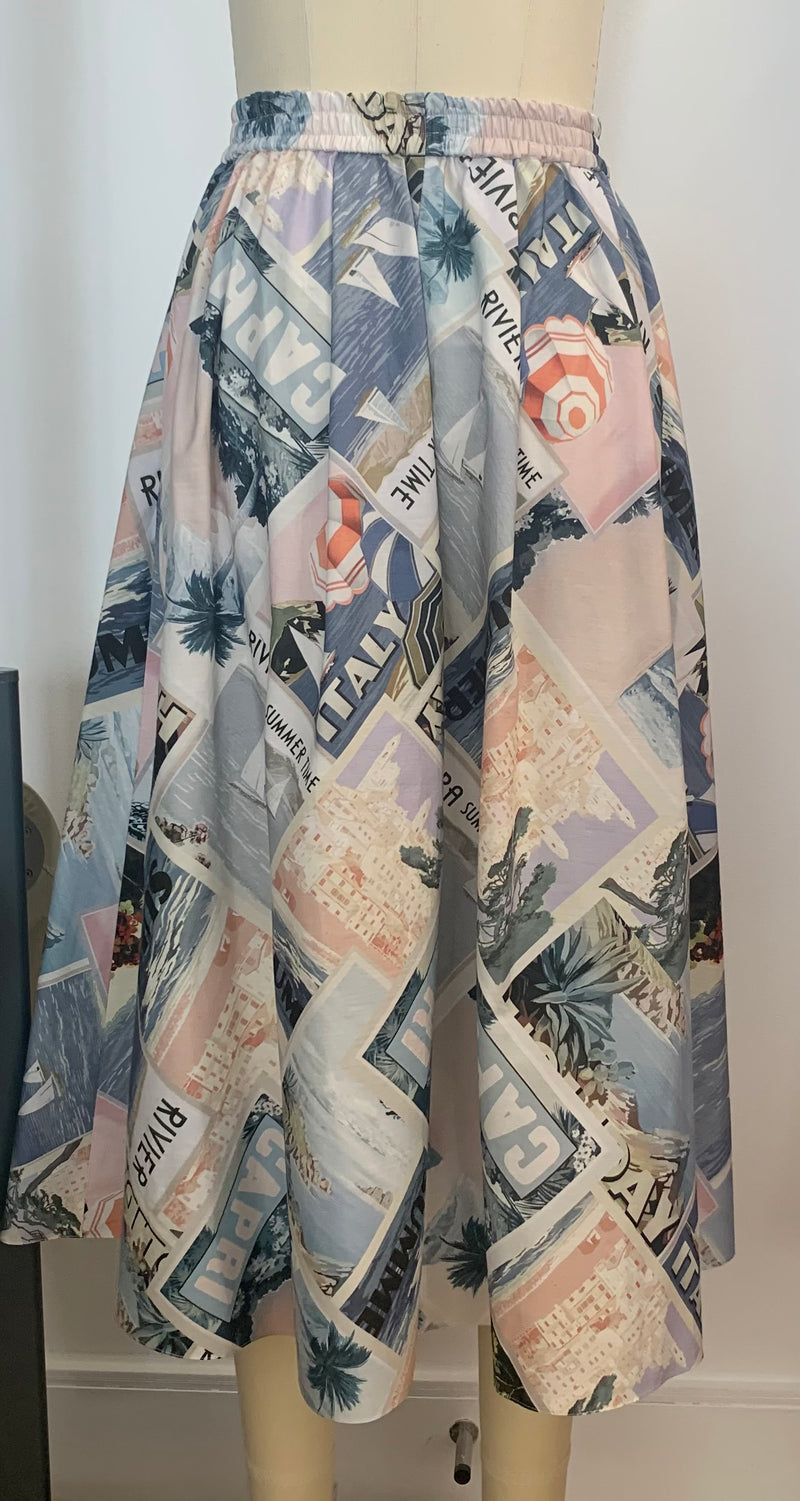 Load image into Gallery viewer, Italia Postcards Skirt - ARCHIVE SALE