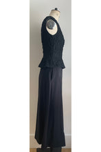 Load image into Gallery viewer, Peplum Dress Black Floral ARCHIVE SALE
