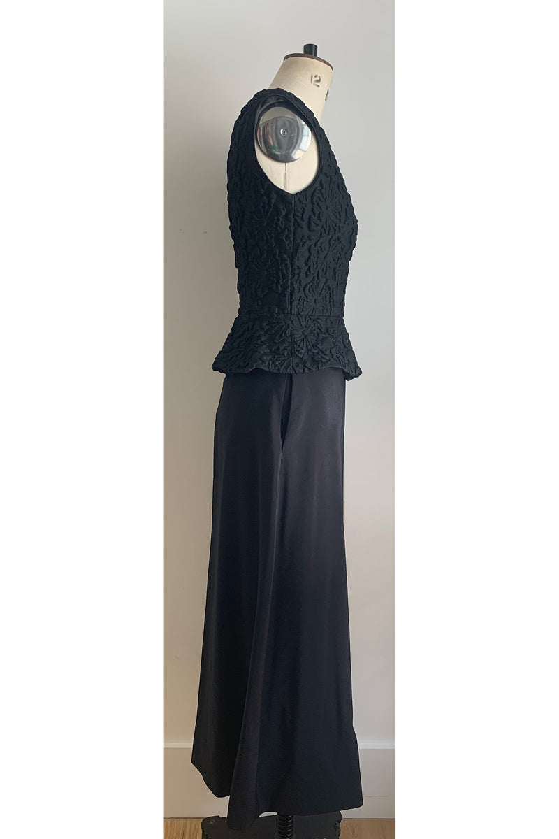 Load image into Gallery viewer, Peplum Dress Black Floral ARCHIVE SALE