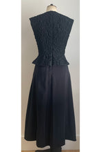 Load image into Gallery viewer, Peplum Dress Black Floral ARCHIVE SALE