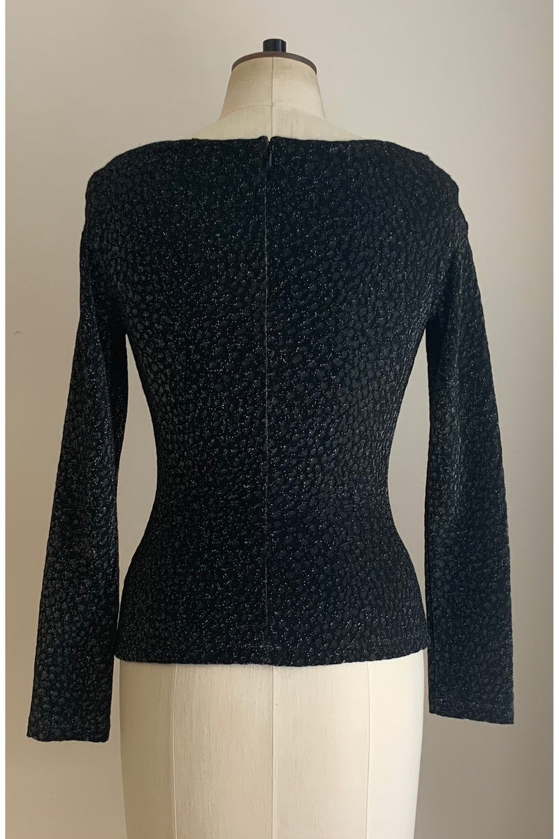 Load image into Gallery viewer, High Neck Stretch Metallic Top ARCHIVE SALE