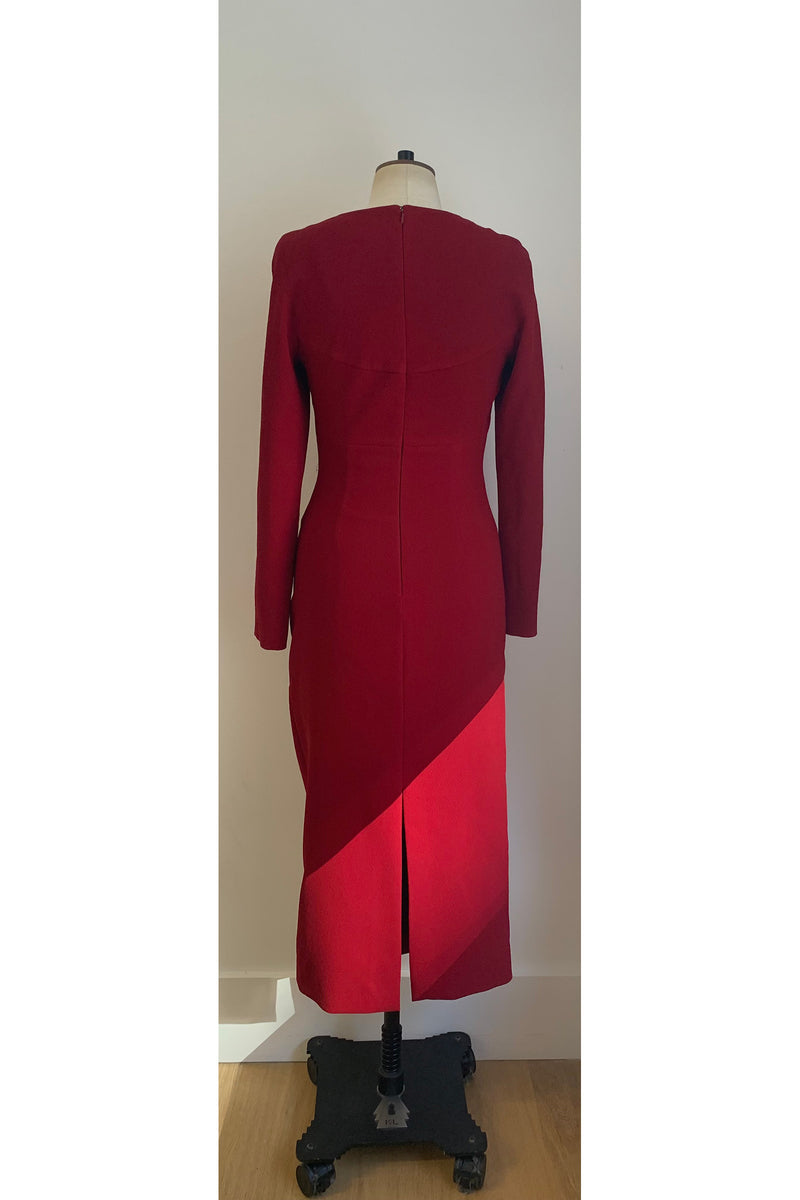 Load image into Gallery viewer, Dress Stretch Crepe Red - ARCHIVE SALE