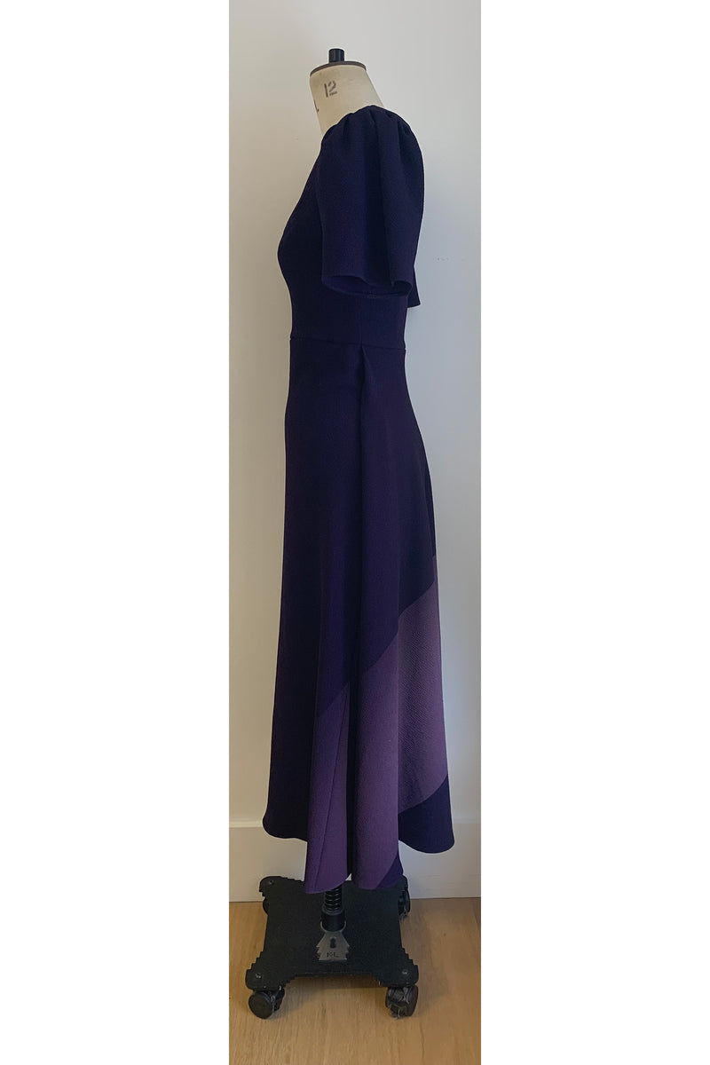 Load image into Gallery viewer, Cordelia Dress Purple Cloqué ARCHIVE SALE