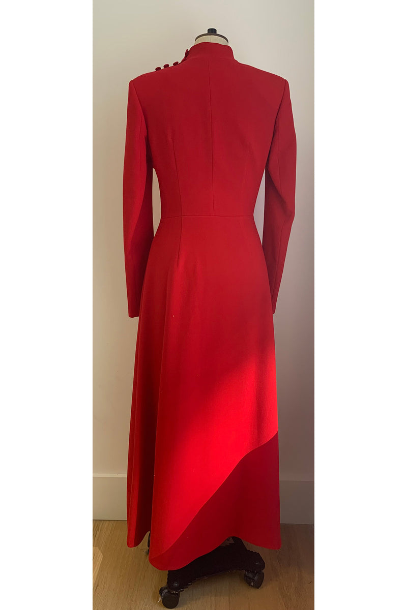 Load image into Gallery viewer, Prue Formal Coat Dress Red Wool Crepe ARCHIVE SALE