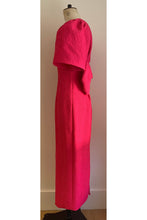 Load image into Gallery viewer, Annabel Bow Shift Dress Hot pink Cloque  - ARCHIVE SALE