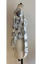 Load image into Gallery viewer, Tie Shoulder Cotton Top Bahamas Print ARCHIVE SALE