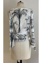 Load image into Gallery viewer, Tie Shoulder Cotton Top Bahamas Print ARCHIVE SALE
