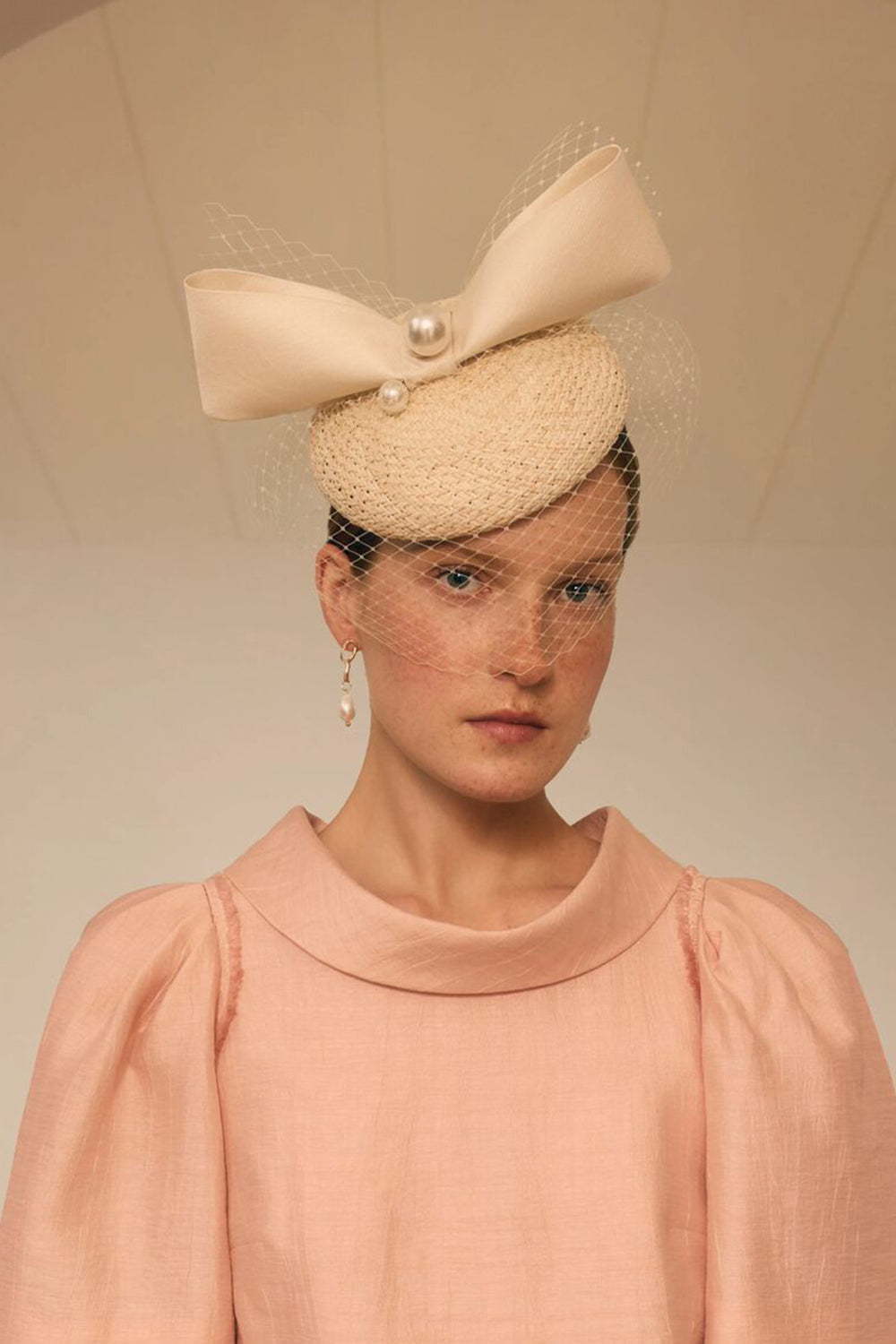 Load image into Gallery viewer, Isla Pearl Beret Ivory x Ruth Ravenscroft