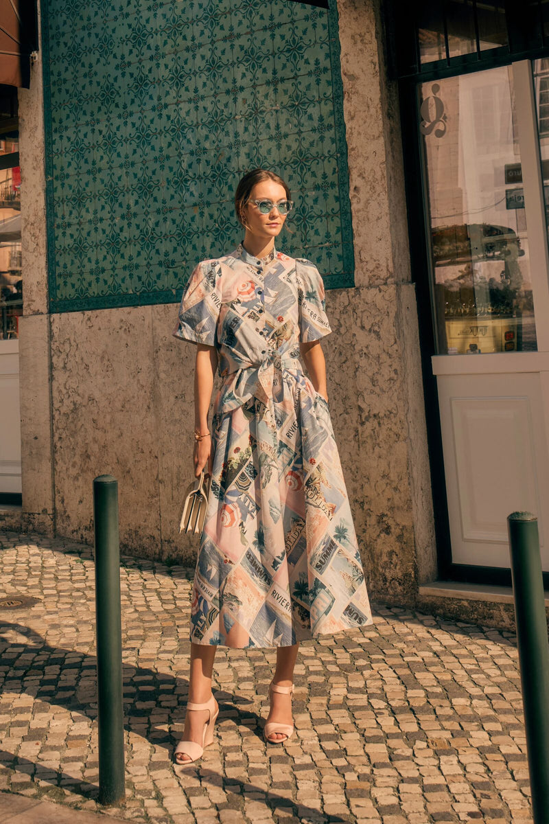 Load image into Gallery viewer, Italia Postcards Cotton Shirt