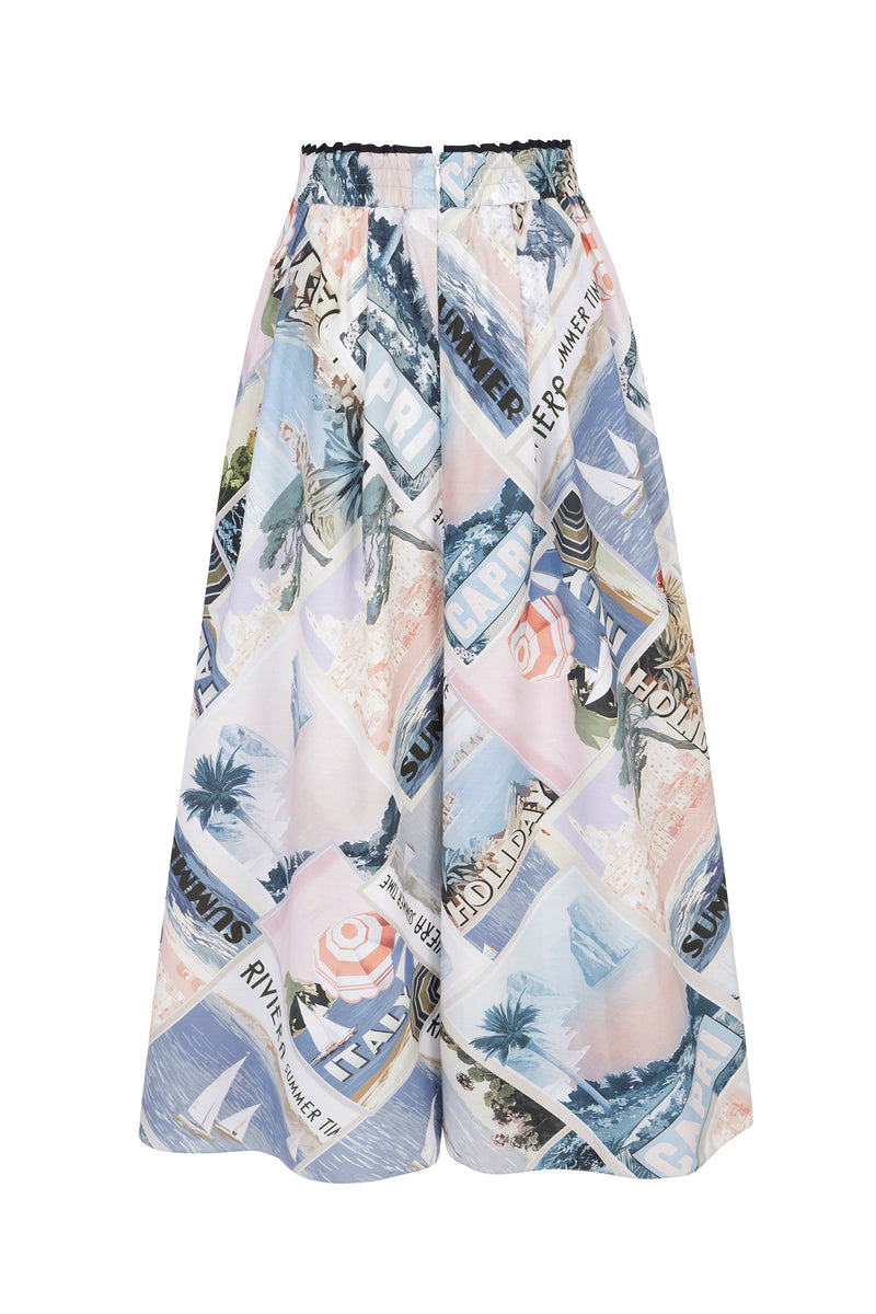 Load image into Gallery viewer, Italia Postcards Cotton Culottes