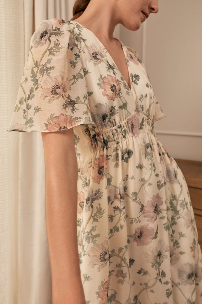 Load image into Gallery viewer, Julia Dress Lemon Anemone Floral