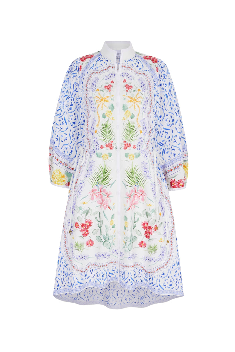 Anthena Cotton Kaftan Greek Geraniums | Suzannah London