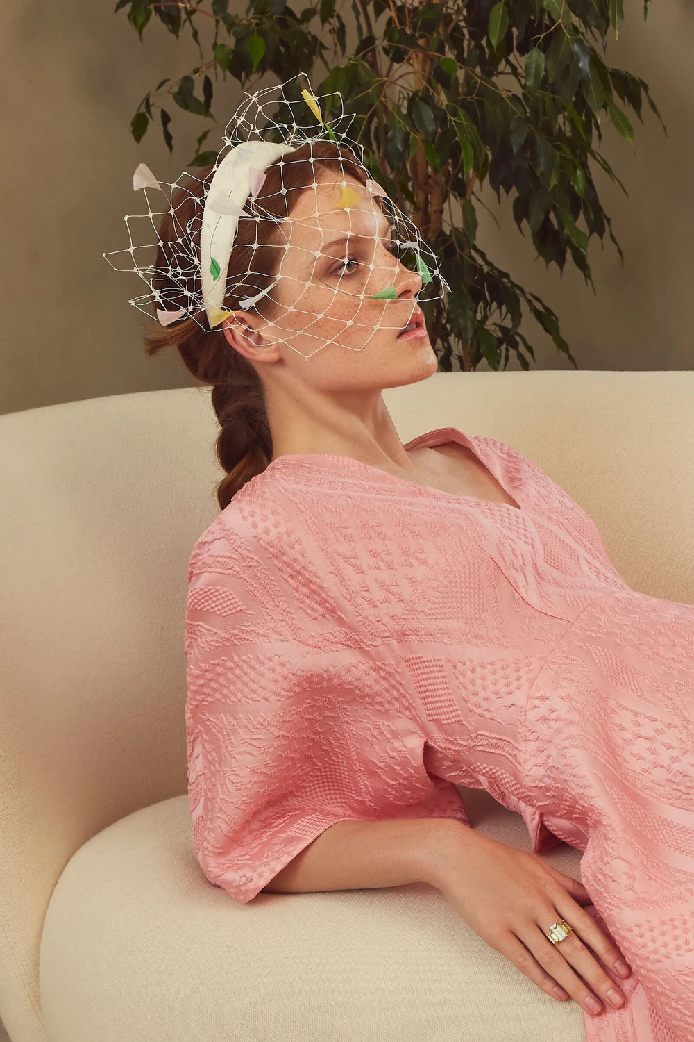 Load image into Gallery viewer, Dancing Queen Rainbow Veiled Headband x Awon Golding