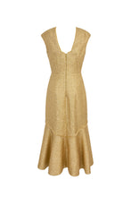 Load image into Gallery viewer, Keene Dress Gold Tweed