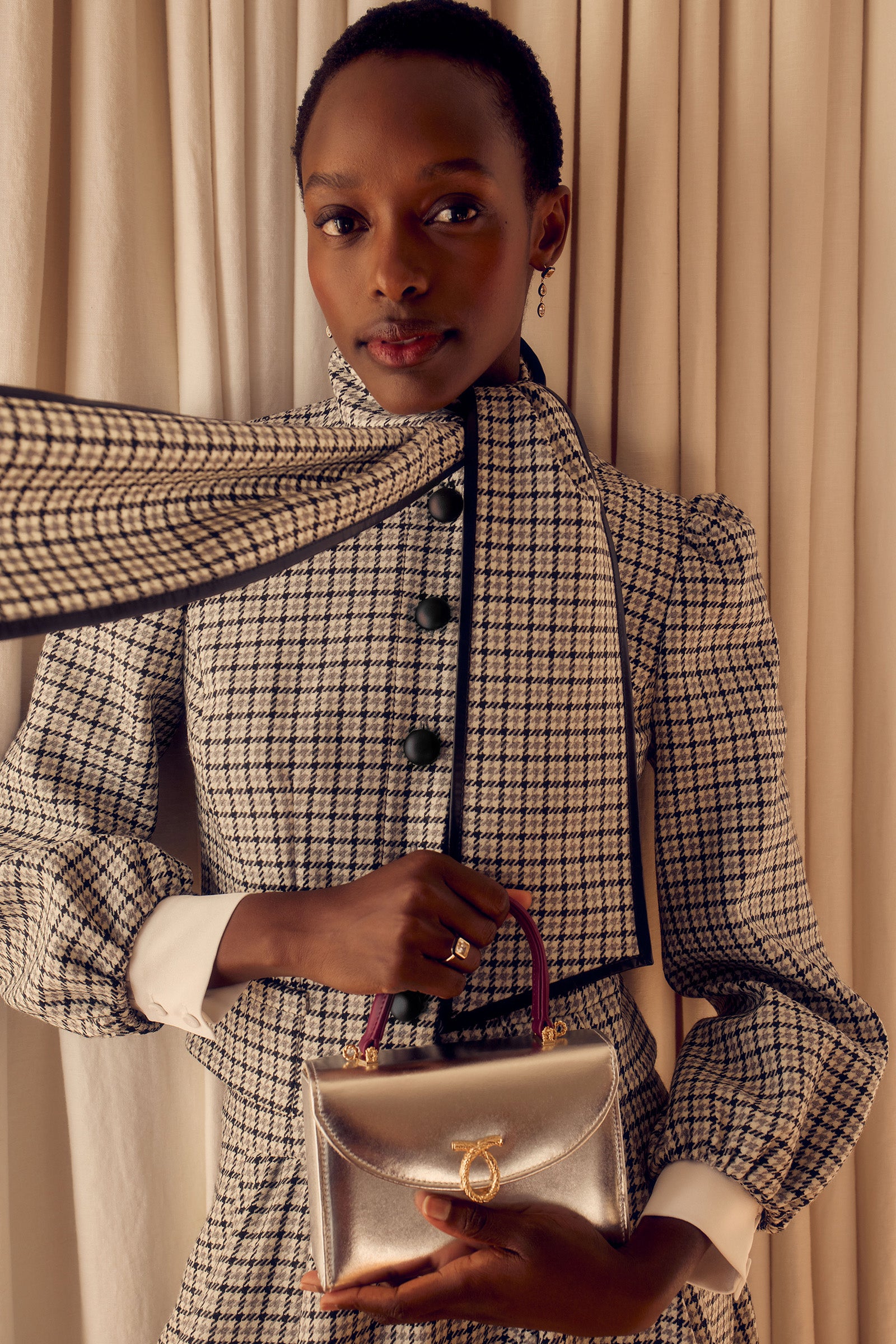 Kensington Jacket Houndstooth Check | Luxury Women's Suiting