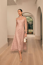 Load image into Gallery viewer, Keres Dress Dusty Rose Appliqué Daisy Lace