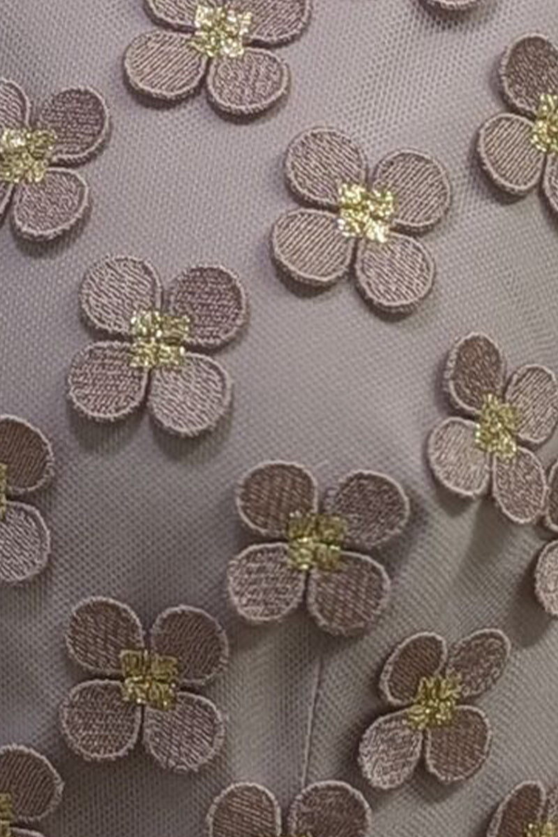 Load image into Gallery viewer, Keres Dress Dusty Rose Appliqué Daisy Lace