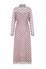 Load image into Gallery viewer, Keres Dress Dusty Rose Appliqué Daisy Lace