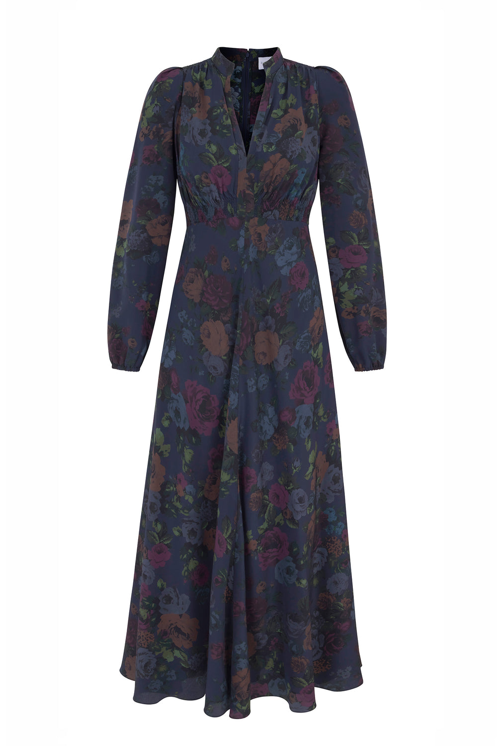 Load image into Gallery viewer, Baroque Silk Tea Dress Château Wallpaper
